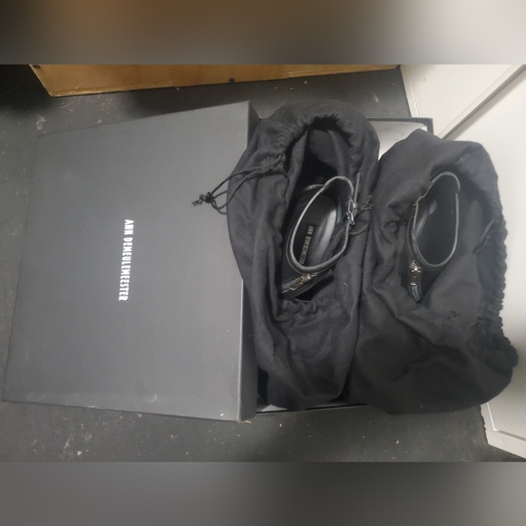 NWT Ann Demeulemeester Ratio Nero Leather Heels Size 7.5W - Picture 11 of 13